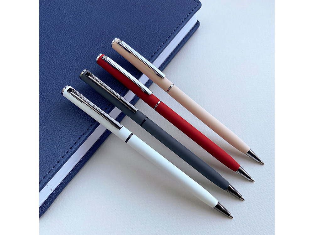 Ручка шариковая автоматическая BrunoVisconti® PALERMO цвет корпуса белый, soft-touch, 0.7 мм-5