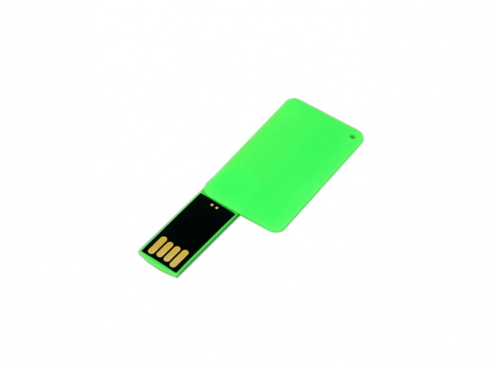 USB-флешка на 32 Гб в виде пластиковой карточки, зеленый-1