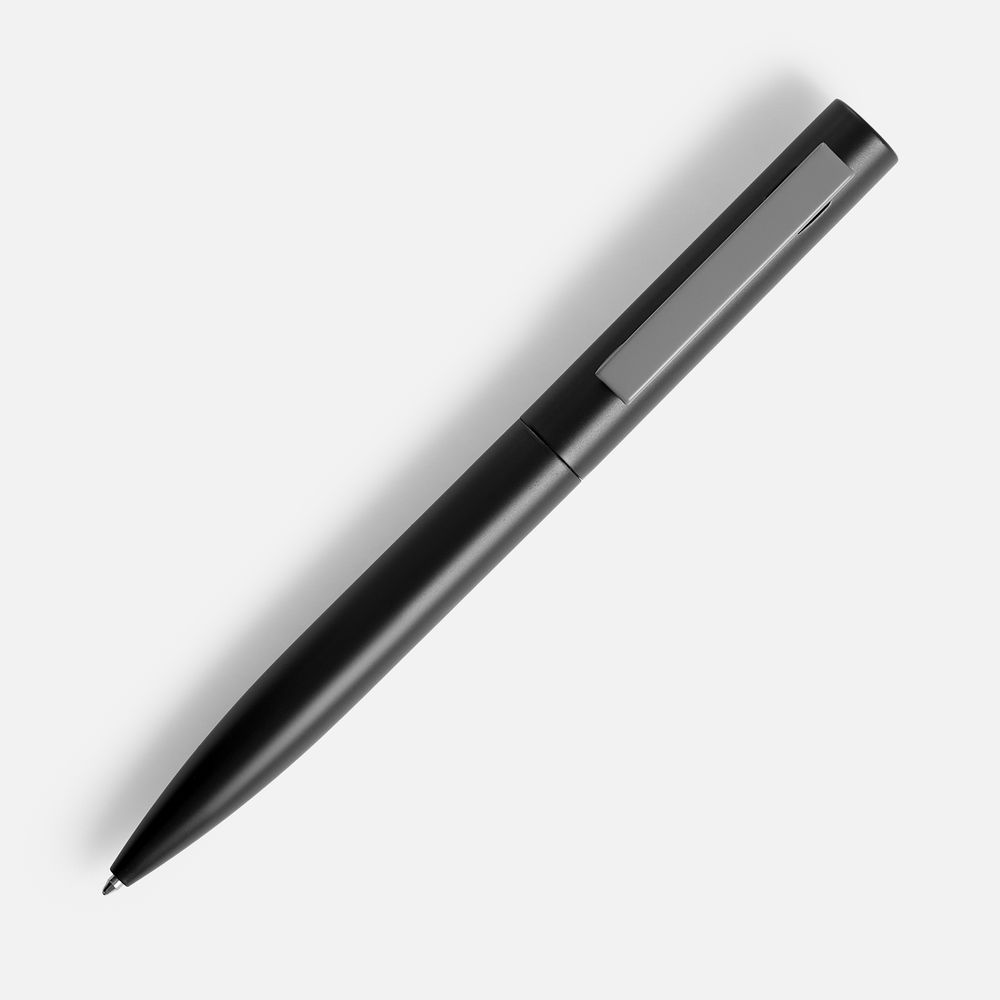 Ручка шариковая Inkolor, черная с серым-1