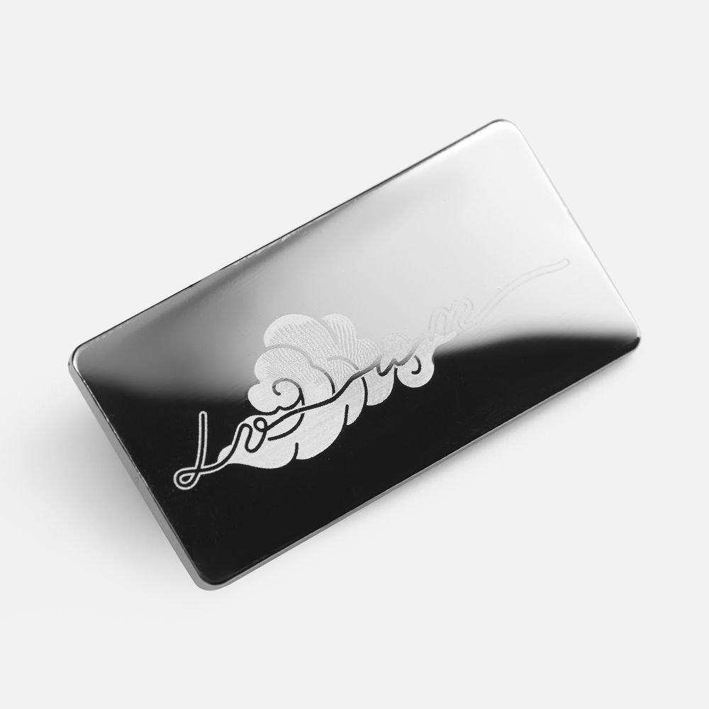 Значок Magnet Matto, серебристый глянцевый-4