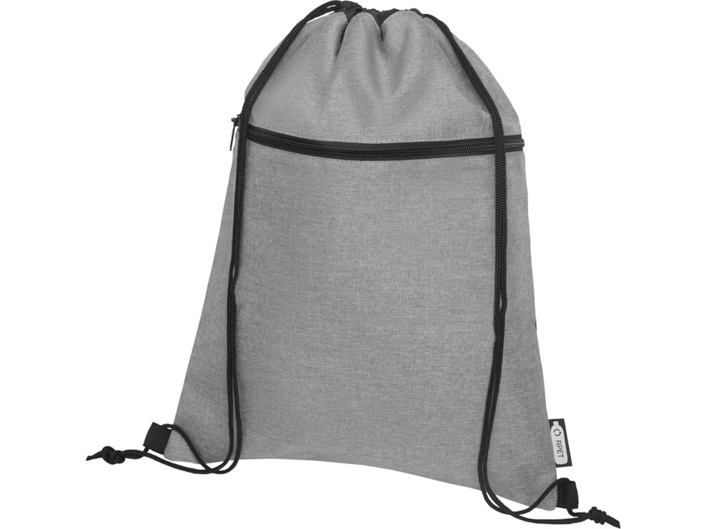 Рюкзак со шнурком Ross из переработанного ПЭТ, heather medium grey-0