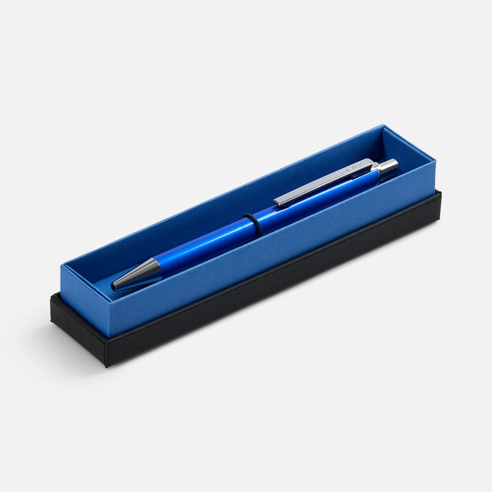 Ручка шариковая Arvent Glossy в футляре, синяя-1