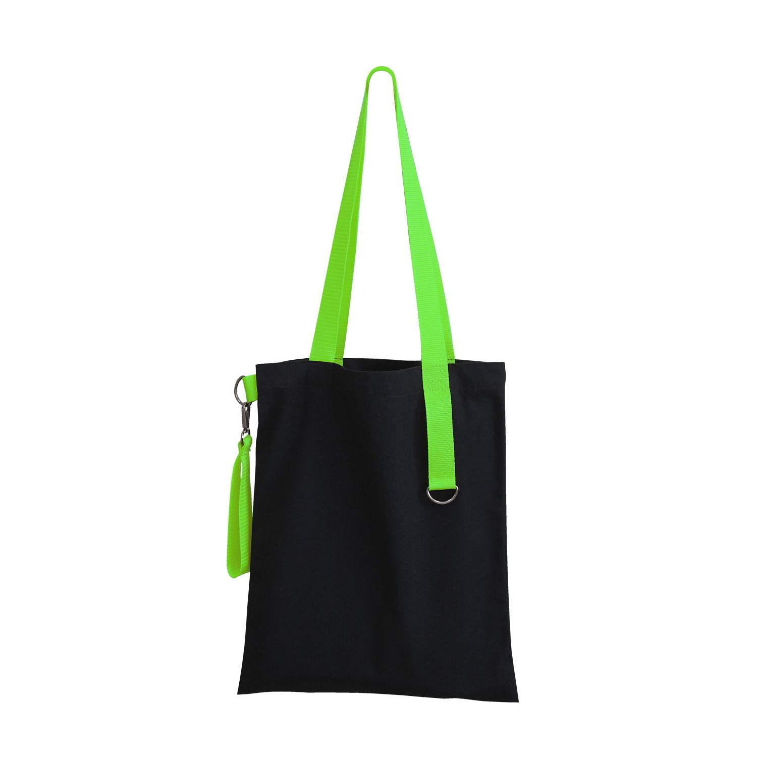 Шоппер Superbag black (чёрный с салатовым)-4