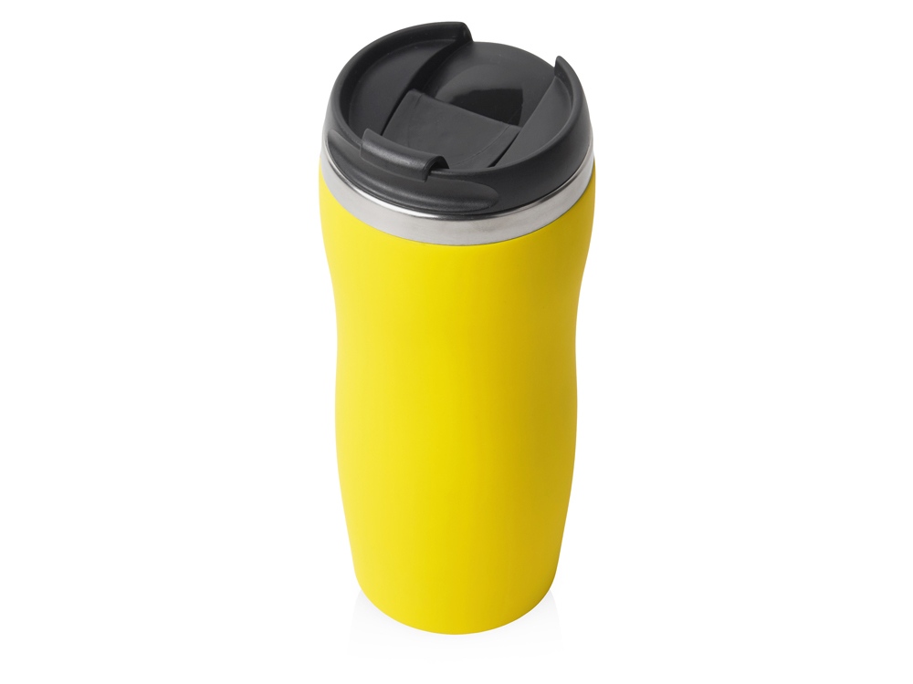 Термокружка Double wall mug C1, soft touch, 350 мл, желтый-0