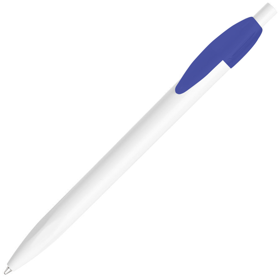 Ручка шариковая X-1 WHITE, белый/синий непрозрачный клип, пластик, белый, синий-0