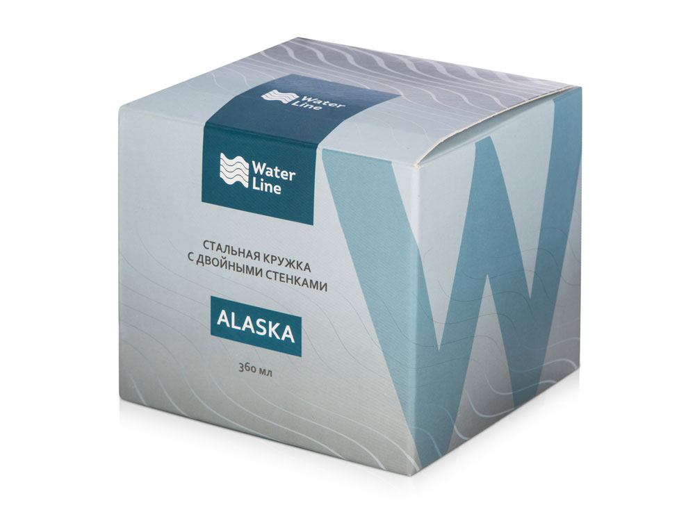 Кружка стальная Alaska с крышкой слайдером, powder coating, белый-7