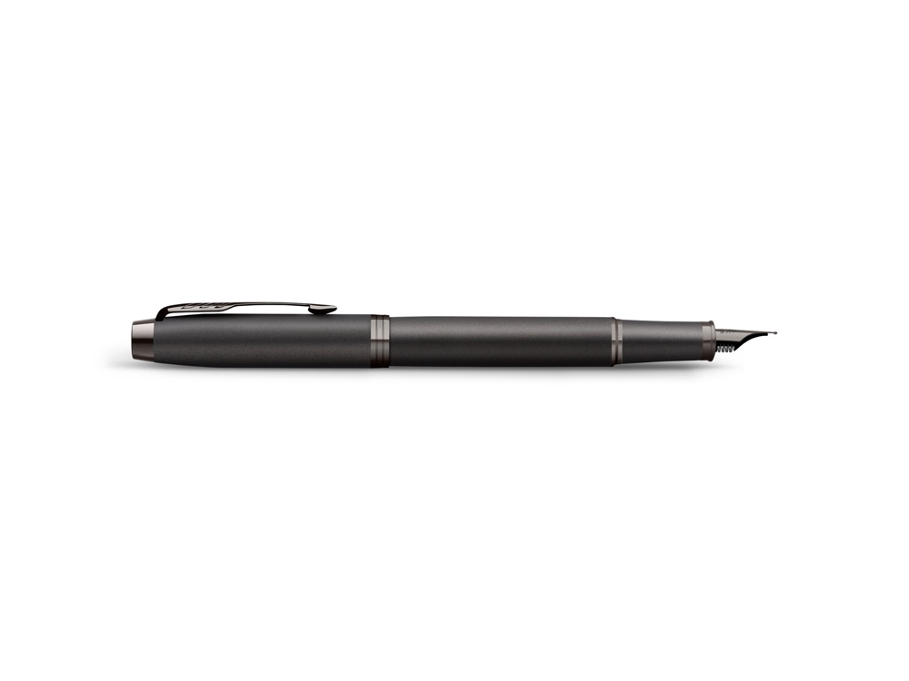 Перьевая ручка Parker IM Monochrome Black, перо:F, цвет чернил: blue, в подарочной упаковке.-3