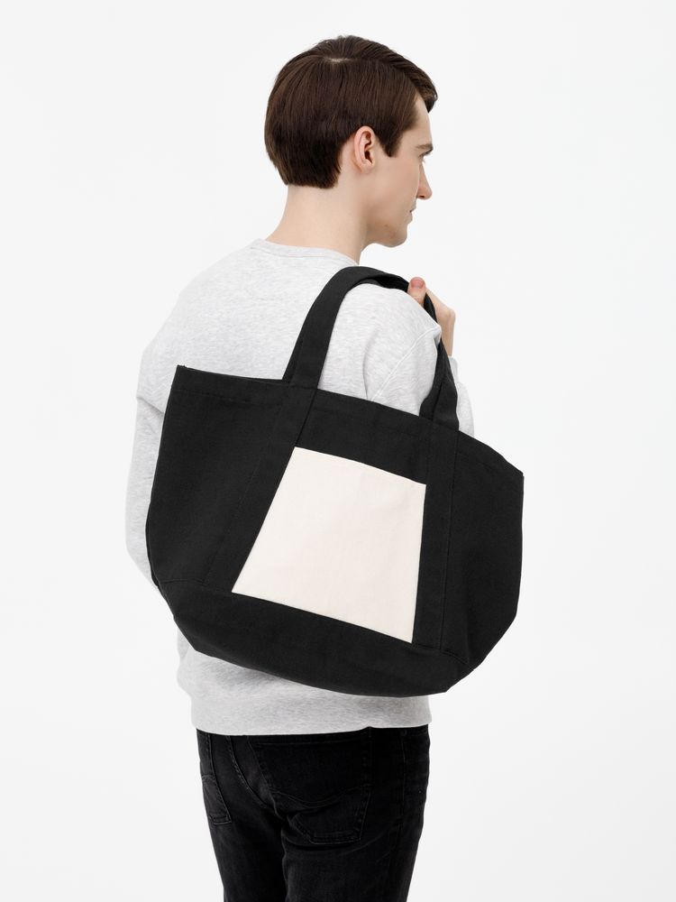 Шопер Shophop, черный с неокрашенным-5