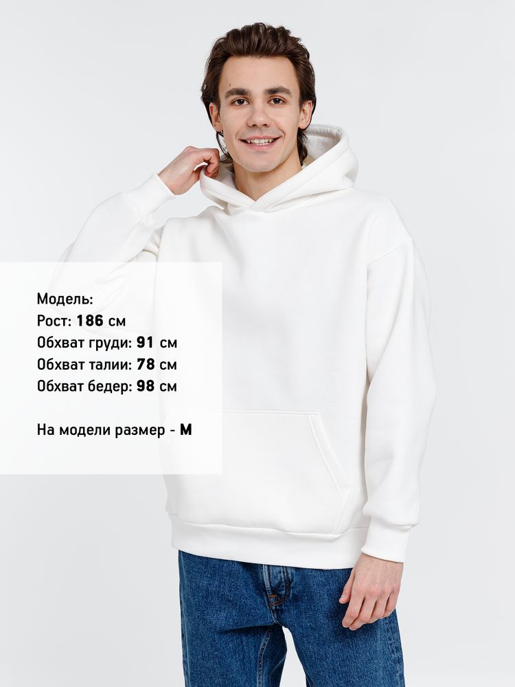 Худи оверсайз унисекс Go Easy, молочно-белое-4