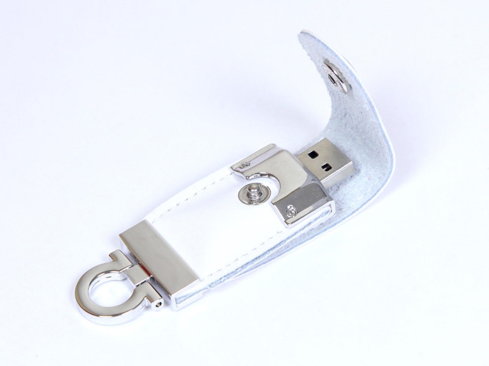 USB-флешка на 16 Гб в виде брелка, белый-0