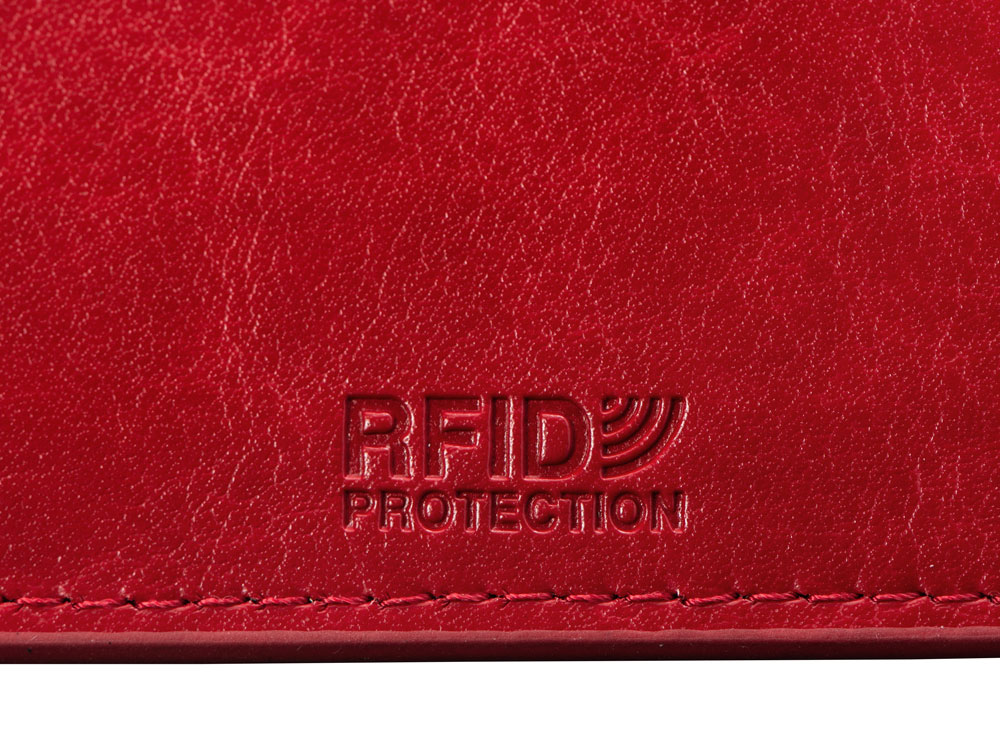 Картхолдер для 6 пластиковых карт с RFID-защитой Fabrizio, красный-6