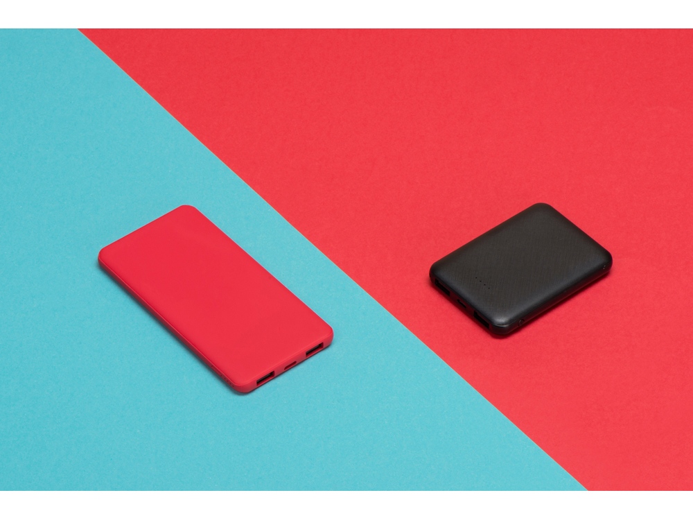 Портативное зарядное устройство Reserve с USB Type-C, 5000 mAh, красный-10