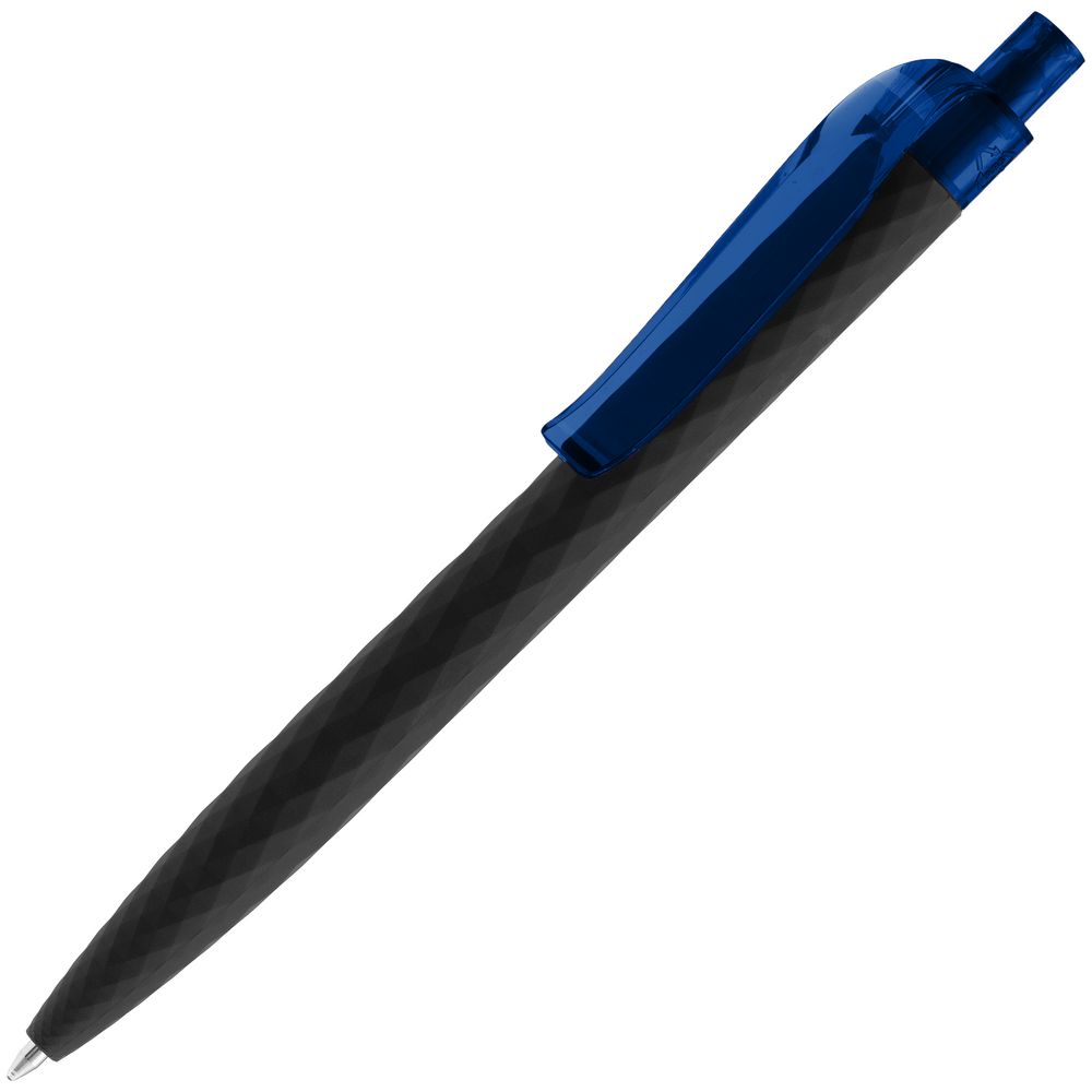 Ручка шариковая Prodir QS01 PRT-T Soft Touch, черная с синим-0