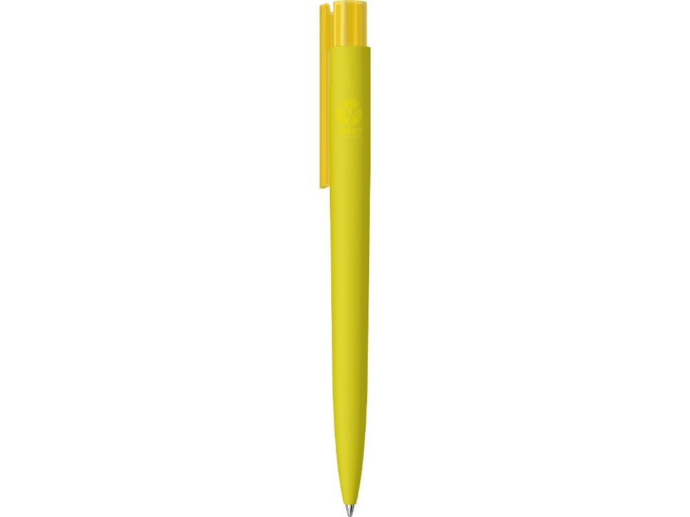 Шариковая ручка RECYCLED PET PEN PRO K transparent GUM soft-touch, желтый-2