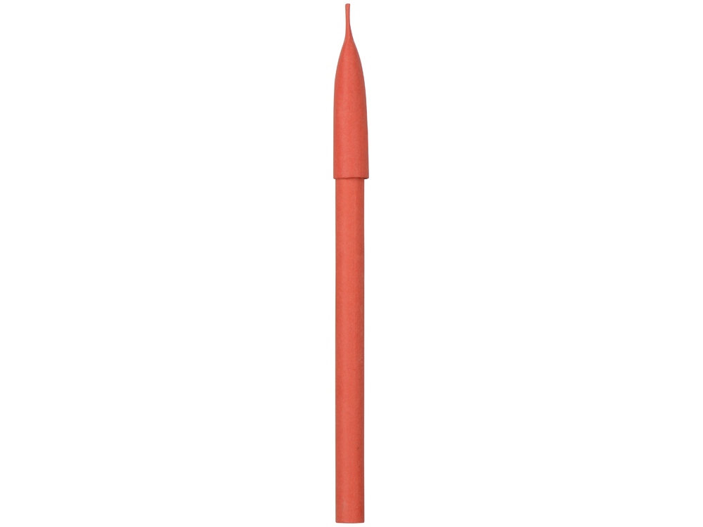 Ручка картонная с колпачком Recycled, красный-3