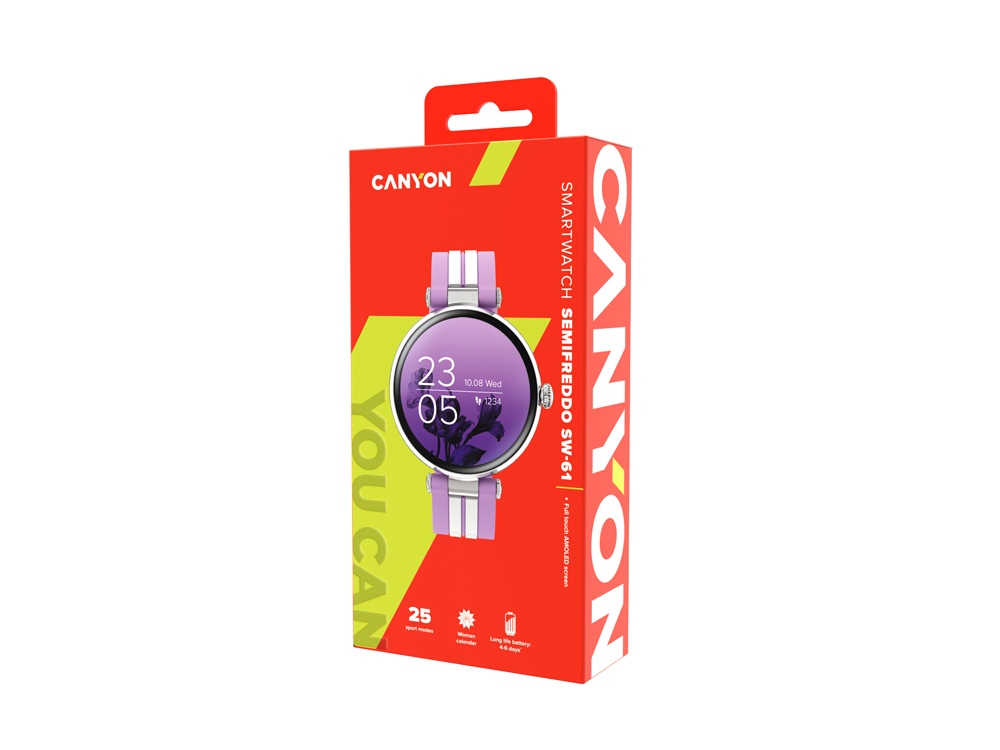 Смарт-часы CANYON Semifreddo SW-61, розовый-6