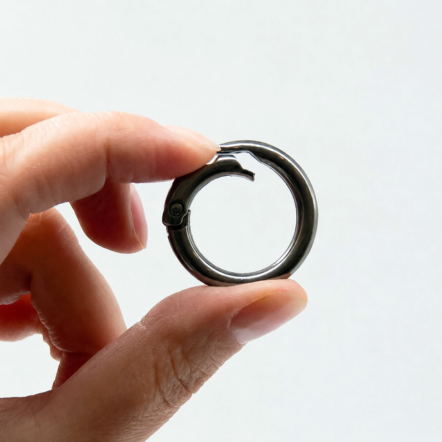 Карабин-кольцо Ring для обвеса, d=3,2см (чёрный никель)-2