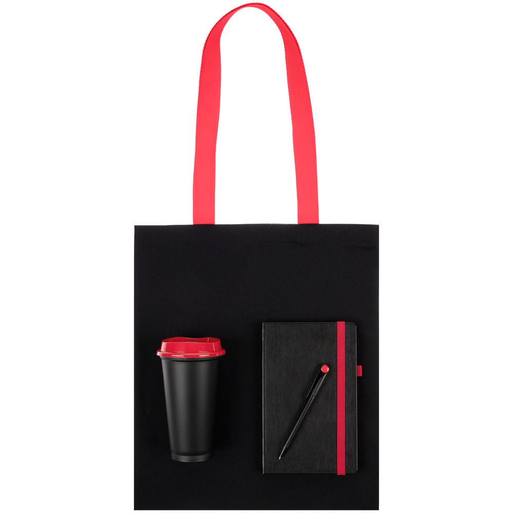 Набор Velours Bag, черный с красным-1