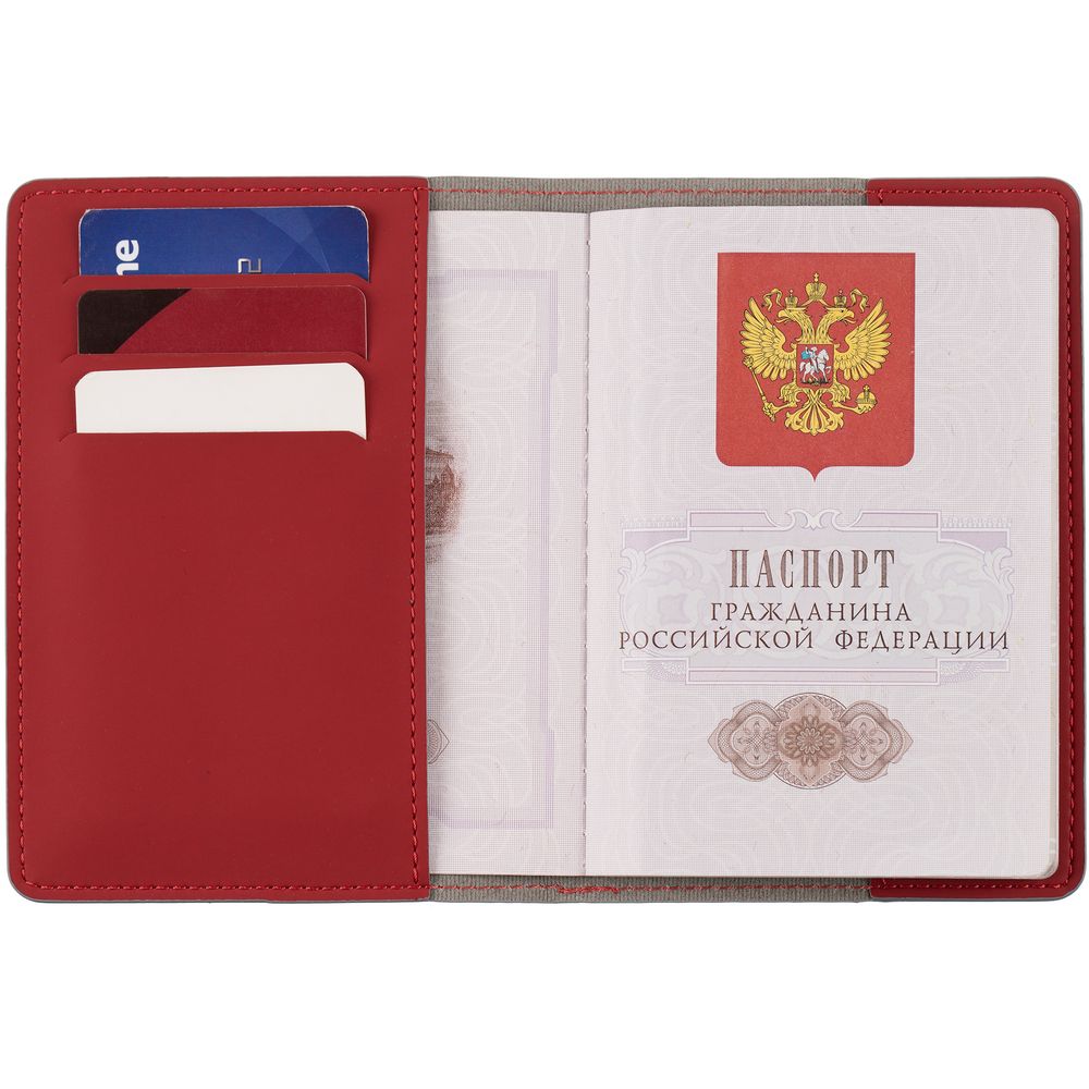 Обложка для паспорта Shall Simple, красный-2