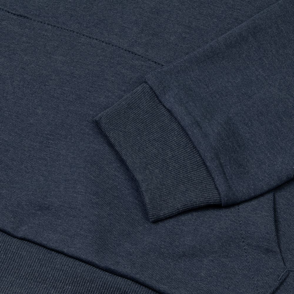 Толстовка с капюшоном унисекс Hoodie, синий меланж-4