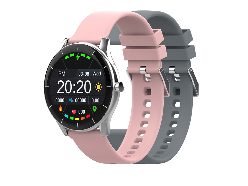 Умные часы HIPER IoT Watch GT, серый/розовый-4