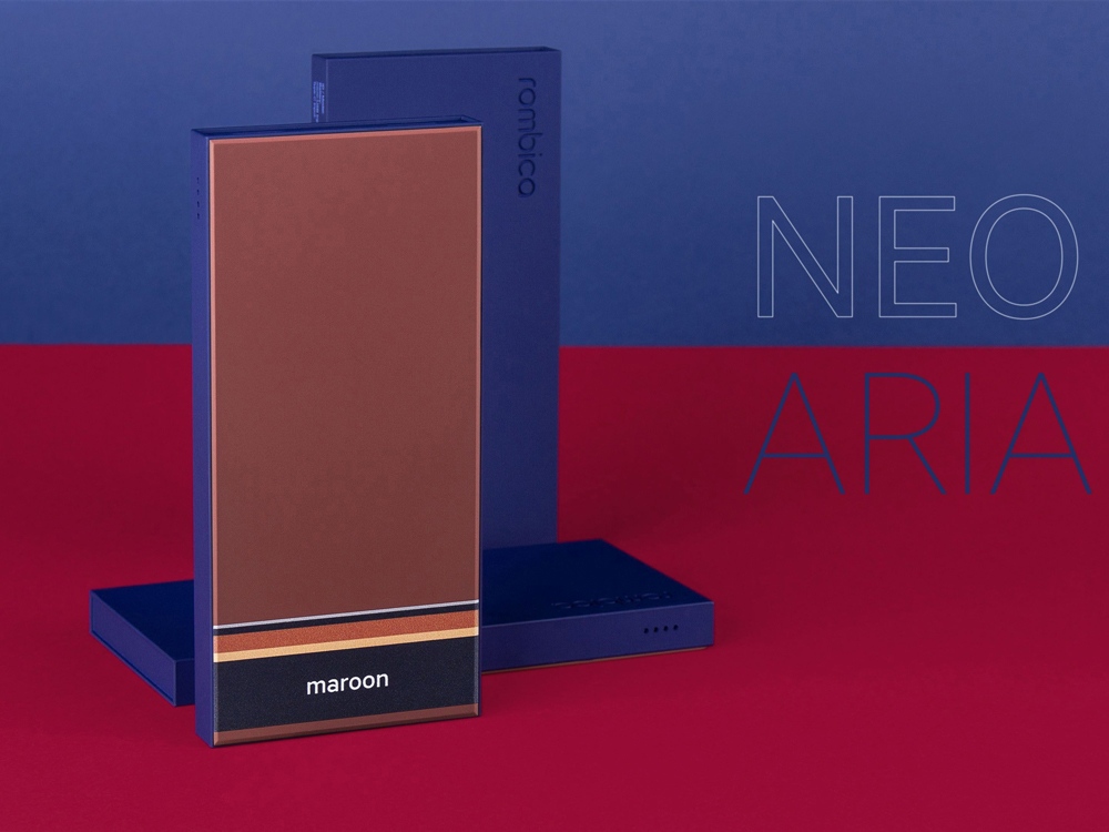 Внешний аккумулятор Rombica NEO ARIA Maroon, 10000мАч, Soft-touch, PD, QCharge, Type-C, бордовый/син-4
