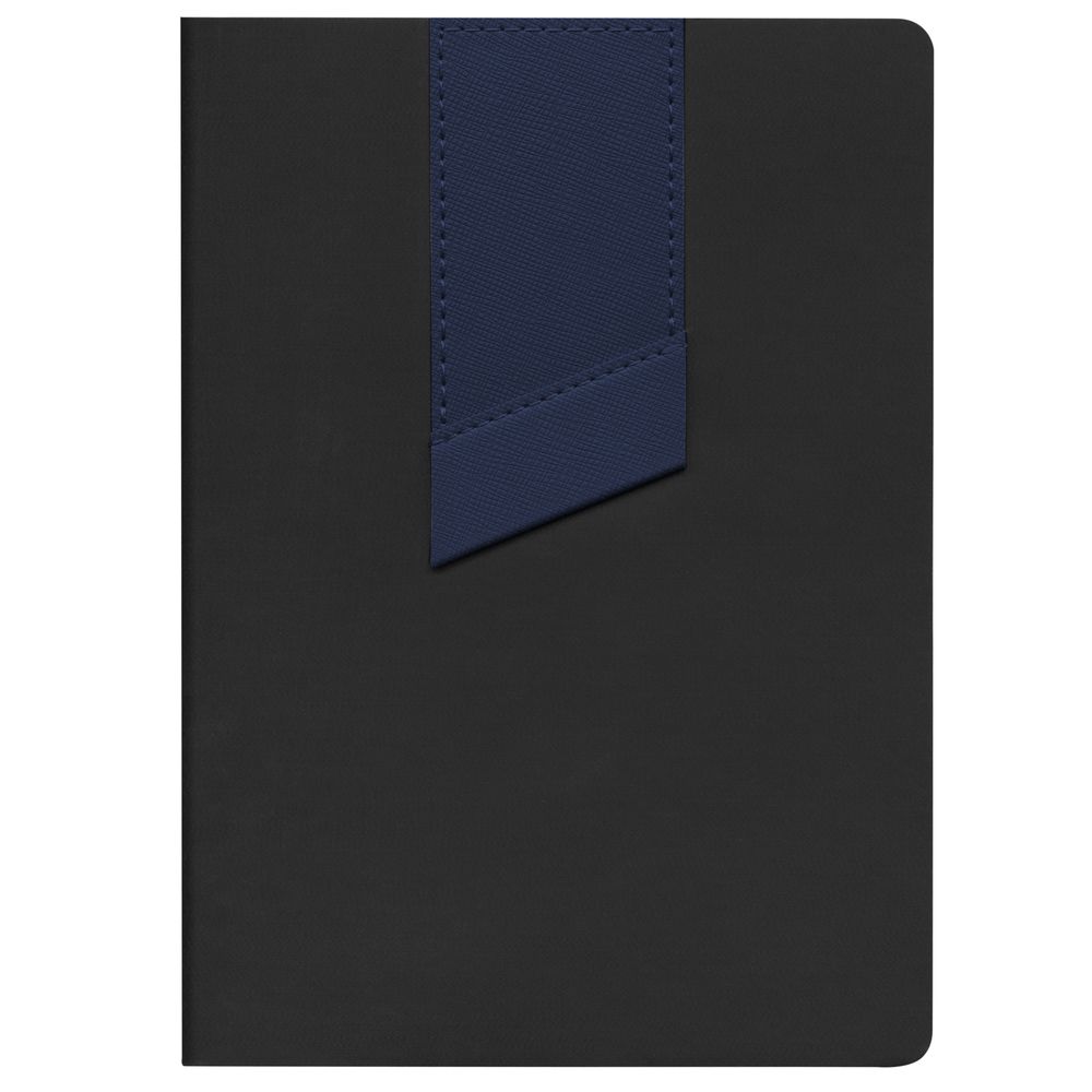 Ежедневник Bookmark, недатированный, черный с синим-1