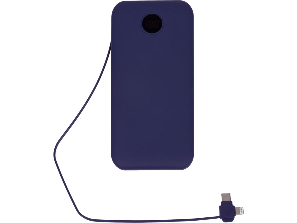 Внешний беспроводной аккумулятор с подсветкой лого Astro, 10000 mAh, темно-синий-3