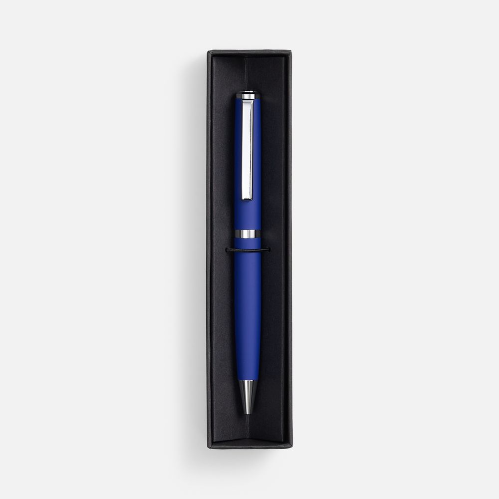 Ручка шариковая Inkish Chrome в футляре, синяя-6