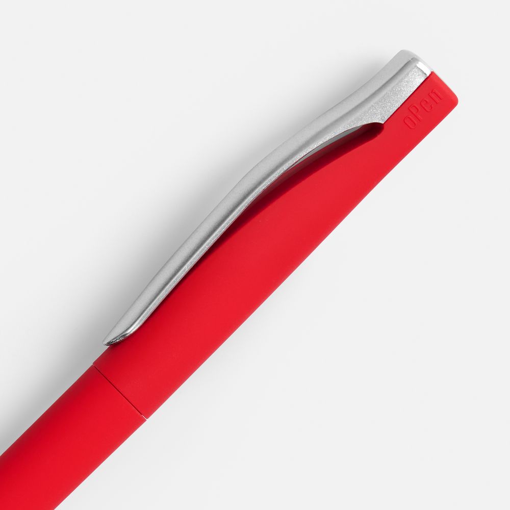 Ручка шариковая Pin Soft Touch, красная-2