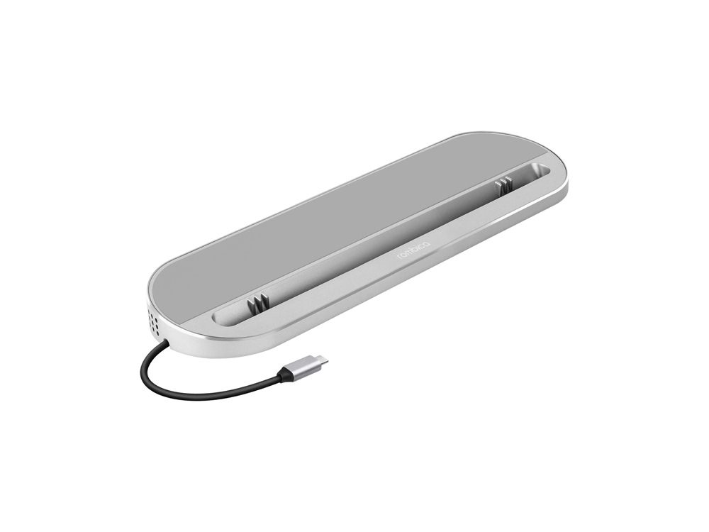 Хаб USB Type-C 3.0 для ноутбуков Falcon, серый-0