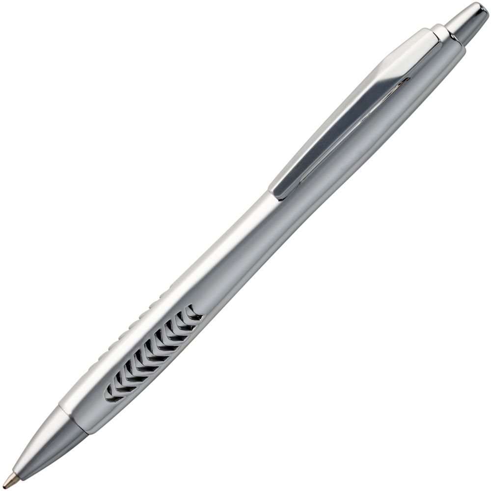 Ручка шариковая Barracuda, серебристая-0