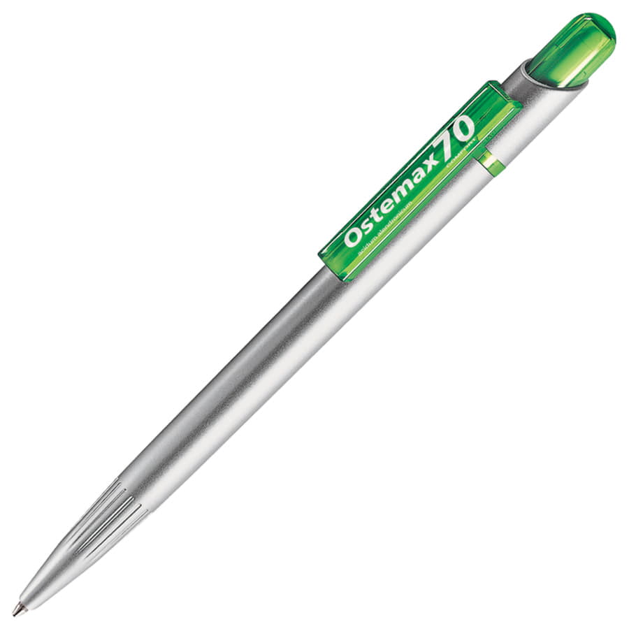 Ручка шариковая MIR SAT, зеленый, серебристый-1