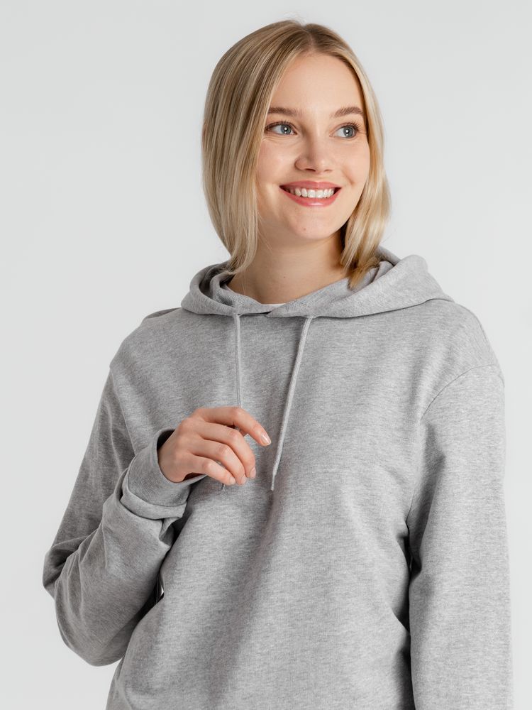 Толстовка с капюшоном унисекс Hoodie, серый меланж-12