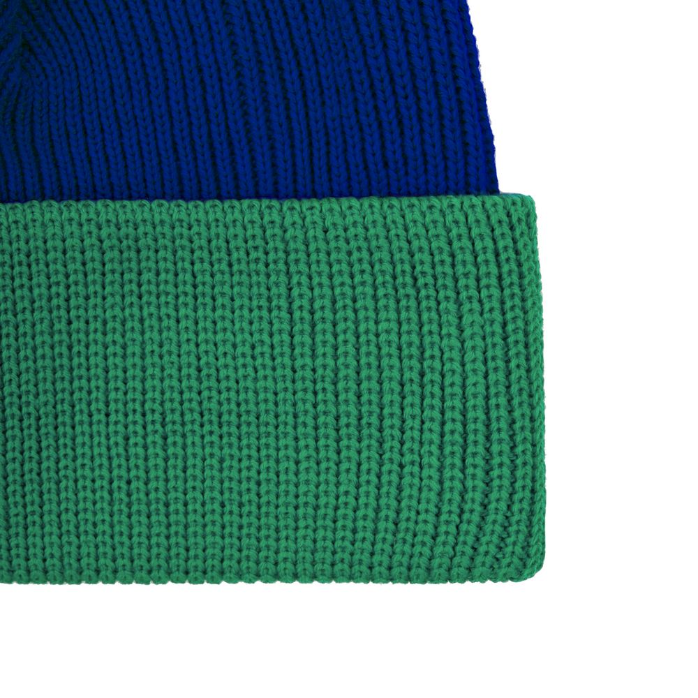 Шапка Snappy, синяя с зеленым-2