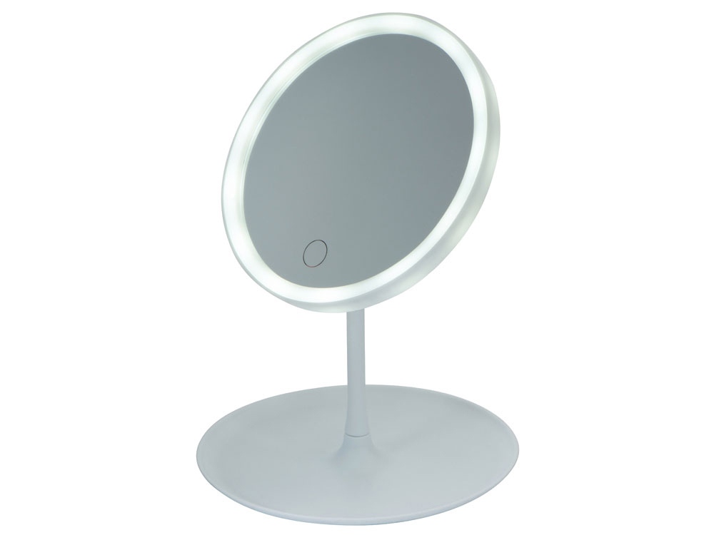 Косметическое зеркало с LED-подсветкой Beautific, белый-10