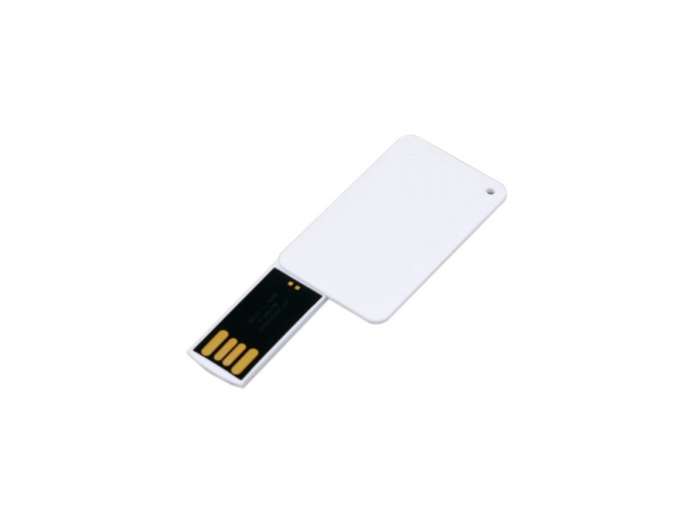 USB-флешка на 8 Гб в виде пластиковой карточки, белый-1