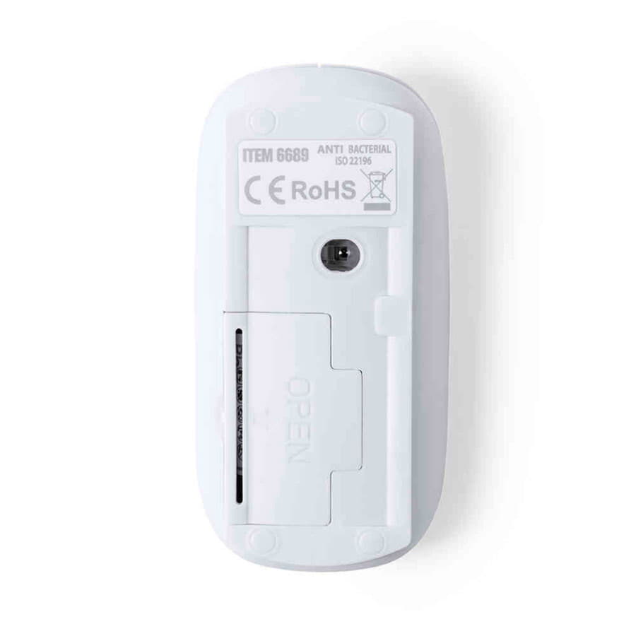 Мышь компьютерная оптическая беспроводная, модель SUPOT, антибактериальный пластик, белый, белый-2