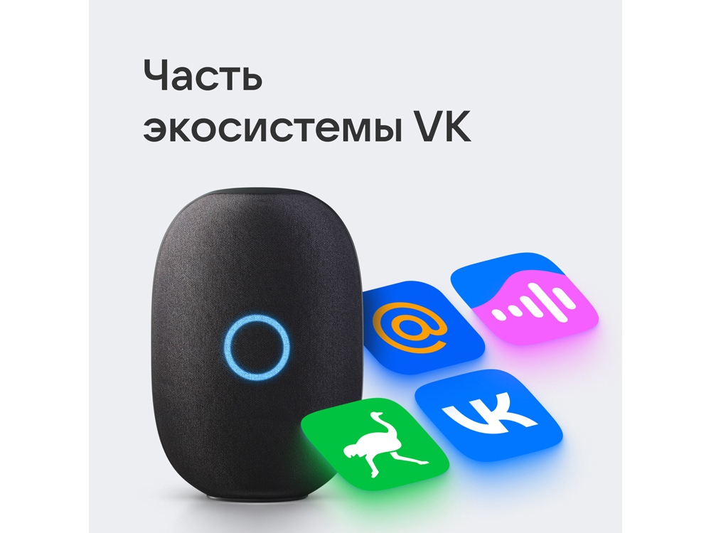 Умная колонка VK Капсула с голосовым помощником Марусей, черный-5