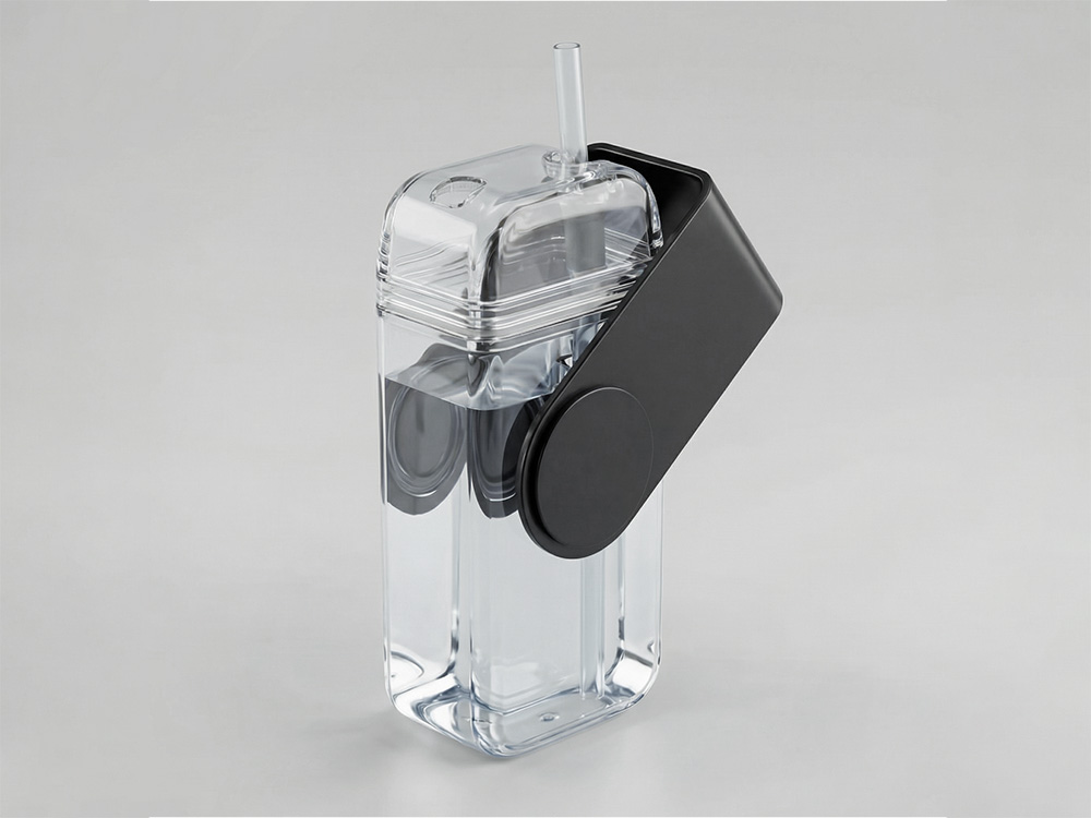 Бутылка для воды JUICY DRINK BOX, черный-0