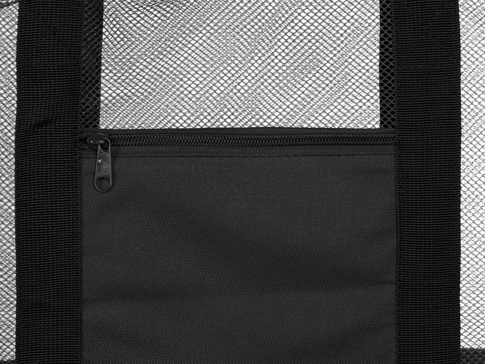 Сумка для шопинга и пляжа Coolmesh с изотермическим отделением внизу, черный-6