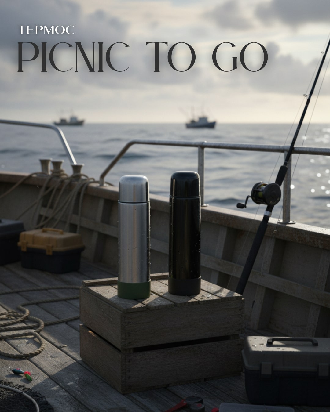 Термос Picnic Silver To Go, Серебристый/хаки-1