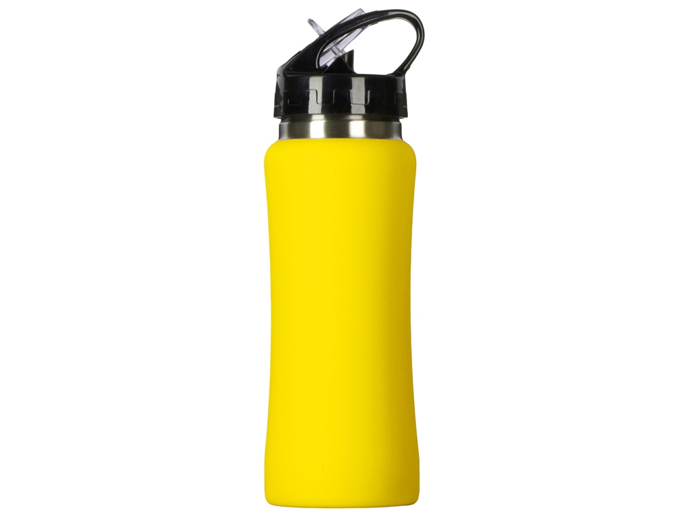 Бутылка для воды Bottle C1, сталь, soft touch, 600 мл, желтый-4