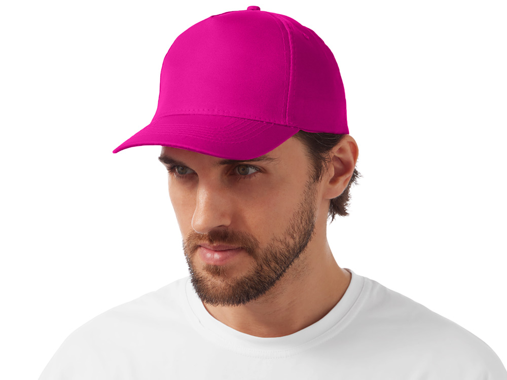 Бейсболка Poly 5-ти панельная 120гр, фуксия-2