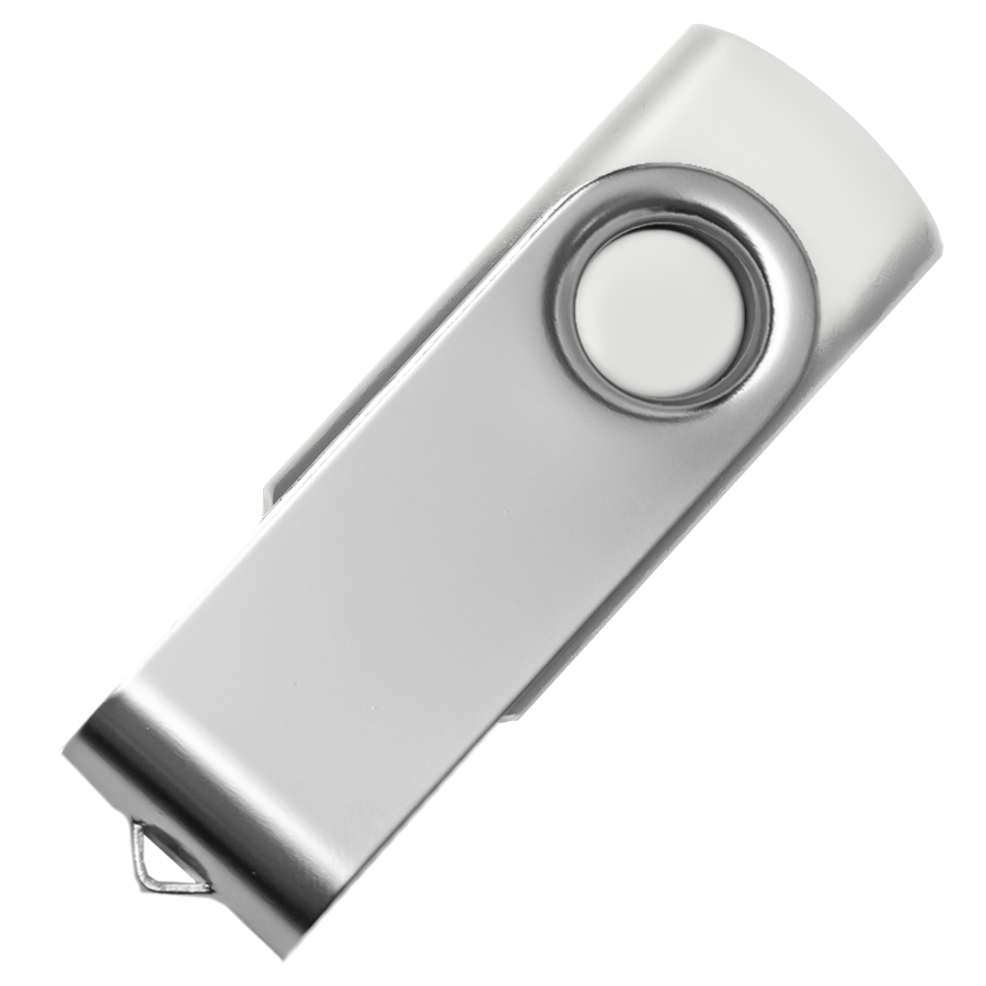 USB flash-карта DOT (16Гб), белый, серебристый-0