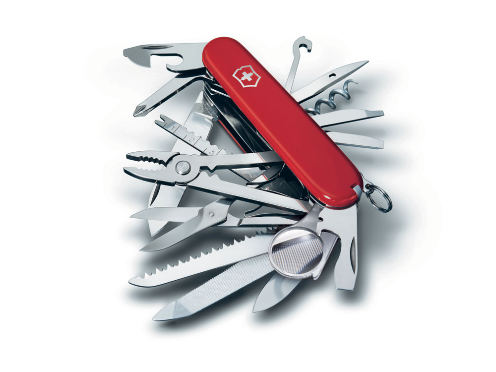 Нож перочинный VICTORINOX Swiss Champ, 91 мм, 33 функции, красный-0