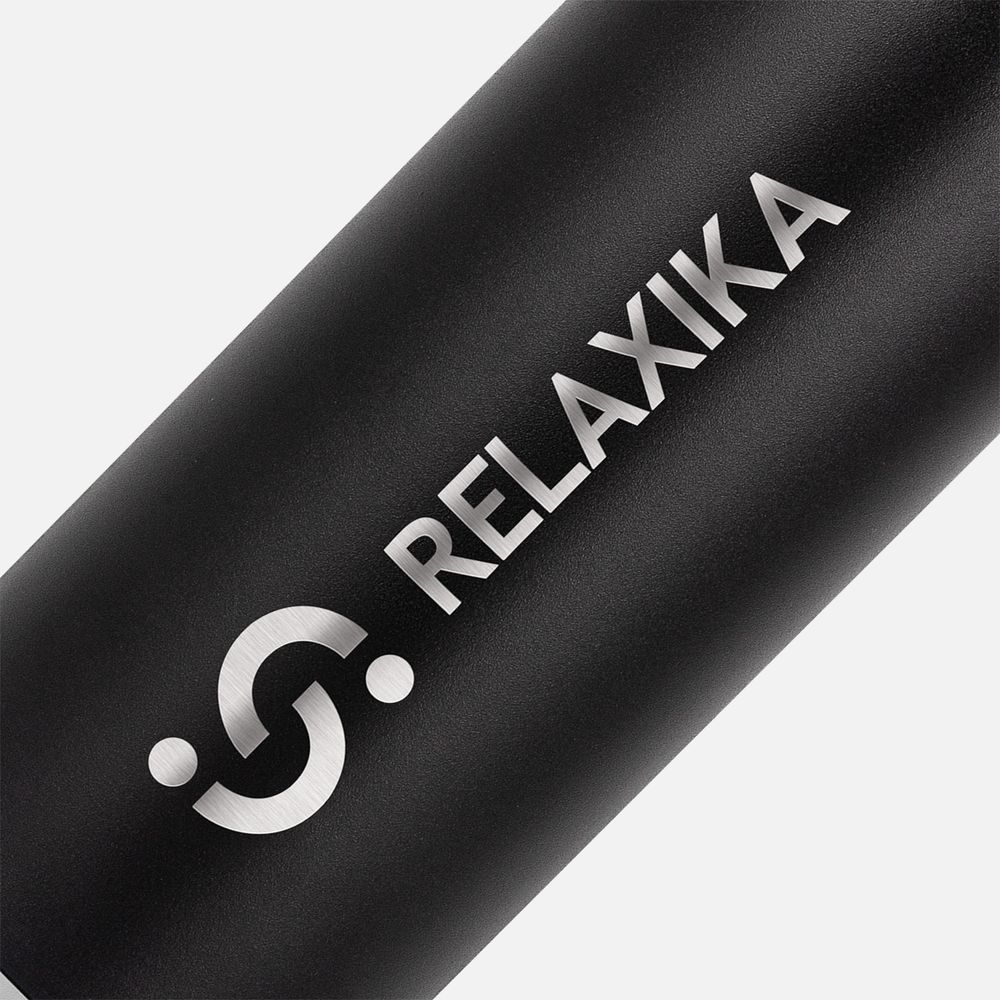 Термос Relaxika 750 со стикерпаком, черный-3