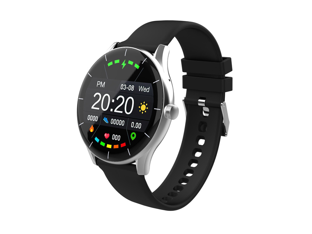 Умные часы HIPER IoT Watch GT, черный/ голубой-0