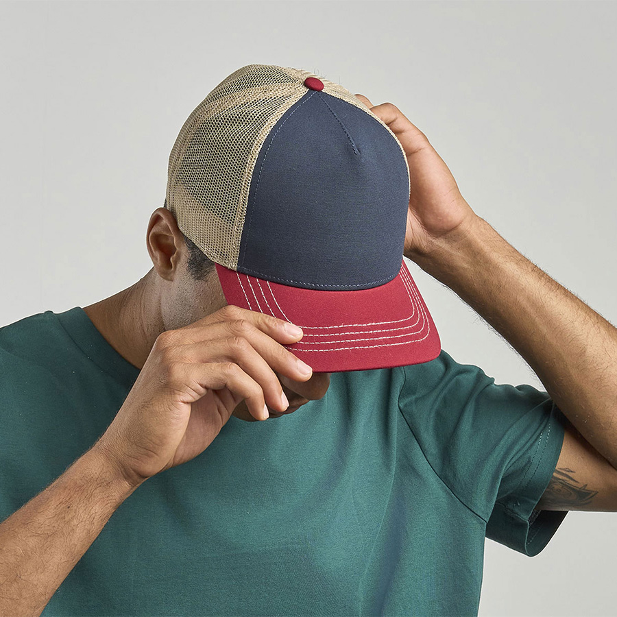 Бейсболка RAPPER CANVAS-S, 5 клиньев, пластиковая застёжка, оливковый, хаки-3