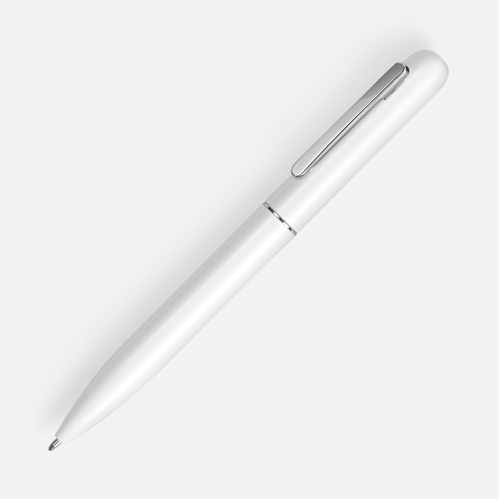 Ручка шариковая Scribo, матовая белая-1
